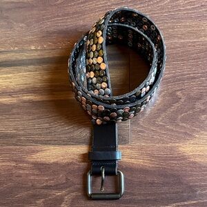 AMSTERDAM HERITAGE Unique Studded Leather Belt Size 85cm or US Small